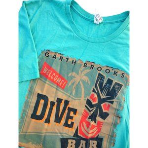 Canvas Men's Heather Sea Green Garth Brooks Dive Bar Short Sleeve Tee‎ Size 2XL